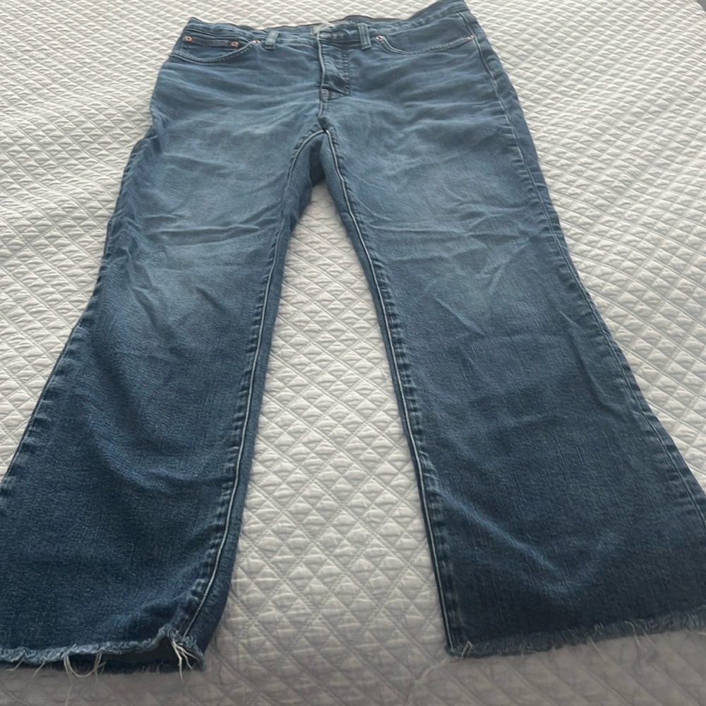 Madewell medium rise kick out jeans, Sz 29.